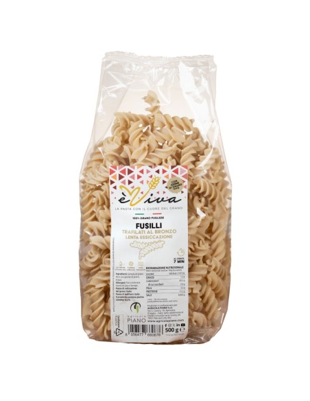 Fusilli èViva Trafilati al Bronzo, Grano Italiano | Agricola Piano