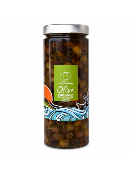 Olives Peranzana Dénoyautées Assaisonnées - Un Délice Méditerranéen