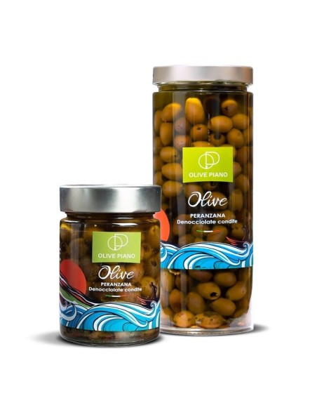 Olives Peranzana Dénoyautées Assaisonnées - Un Délice Méditerranéen