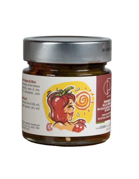 Organic Grilled Peppers in Extra Virgin Olive Oil - Authentic Puglia