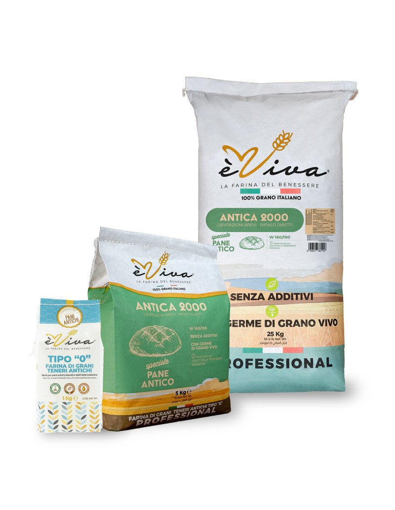 Antica 2000 | Italian Type "0" Flour from Ancient Grains with Wheat Germ