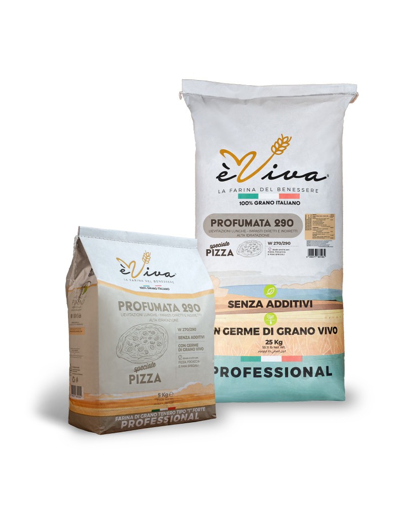 Profumata 290 | Farine de Blé Tendre Type 65 Forte pour Pizza, Pain et Focaccia