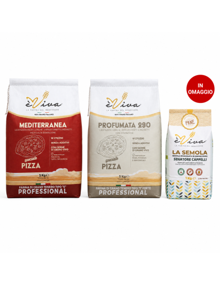 Profi-Pizza-Kit — Mediterranea + Profumata 290 + Senatore Cappelli | Agricola Piano