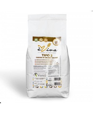 Farina di grano tenero tipo 2 con germe di grano vivo 5 Kg