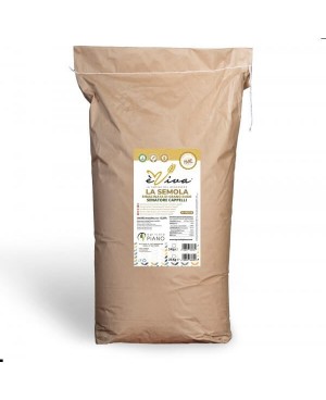 Semola rimacinata di grano duro Senatore Cappelli con germe di grano vivo 25 Kg