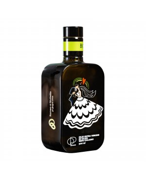 Hochzeit: Italienisches Bio-Natives Olivenöl extra, Siebdruck-Flasche, Ideales Hochzeitsgeschenk