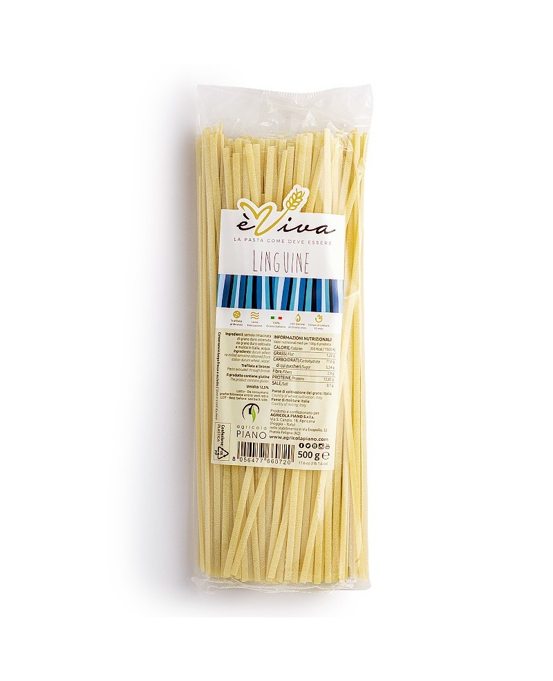 Linguine | èViva Bronze-Worked Pasta - with Italian Wheat and Re-Milled Semolina