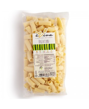 Rigatoni | Pasta Artigianale èViva, Trafilata al Bronzo con Semola Rimacinata - Grano 100% Italiano con Germe