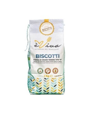 Farina di grano tenero tipo 0 biscotti con germe di grano vivo 1 Kg