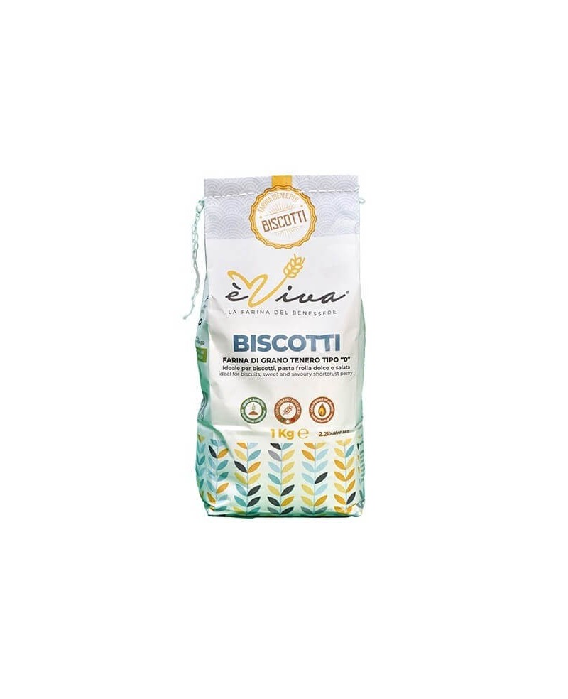 Farina di grano tenero tipo 0 biscotti con germe di grano vivo 1 Kg