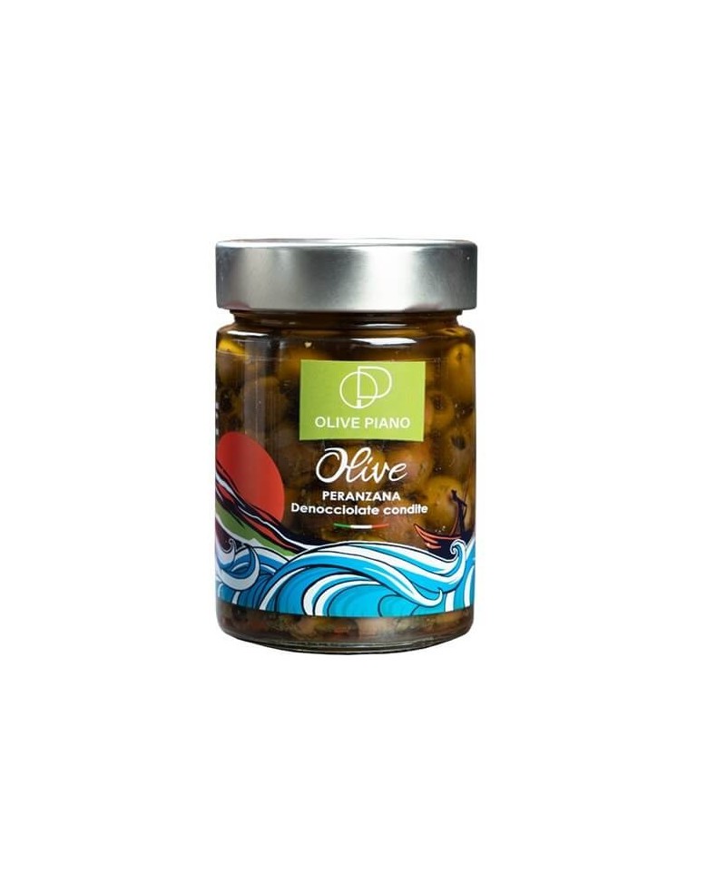 Olives Peranzana Dénoyautées Assaisonnées - Recette Ancienne avec Huile d'Olive Extra Vierge et Épices, Délicieuses, Italiennes Olives Peranzana Dénoyautées Assaisonnées - Recette Ancienne avec Huile d'Olive Extra Vierge et Épices, Délicieuses, Italiennes
