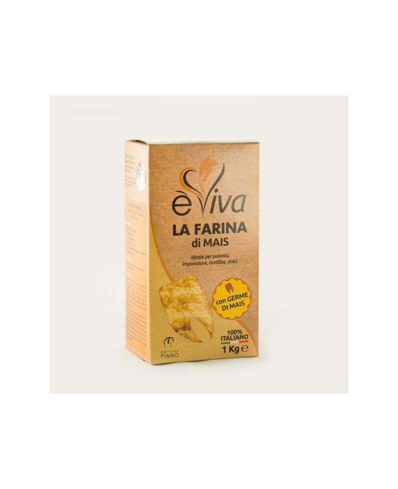 Corn Flour | Italian with Corn Germ - Professional, Additive-free - Ideal for Cornbread
