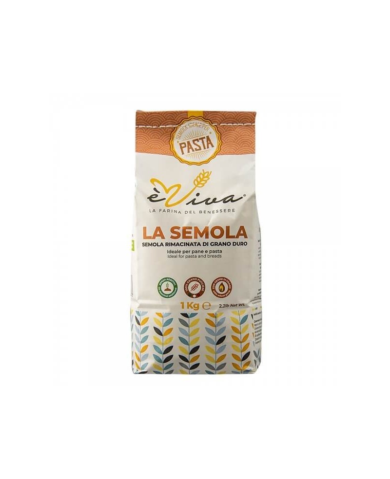Re-milled Durum Wheat Semolina with Germ - Professional Apulian Flour, Protein-rich, for High Hydration - Ideal for Pasta