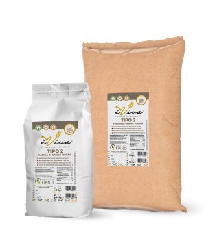 Italian Type 2 | Semi-Whole Wheat Flour with wheat germ for Bread and Focaccia - Additive-free, with Wheat Germ