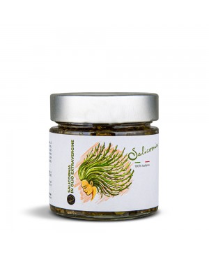 Queller/Meerespargel in Öl | Queller in Prämiertem Nativem Olivenöl extra 212 ml, 100% Italienisch, Altes Rezept, Verzehrfertig