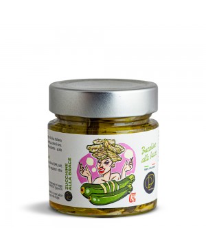 Zucchini in Öl - Gegrillte Italienische Zucchini, Geschmack wie Hausgemacht, Sofort Verzehrfertig, Lecker 212 ml