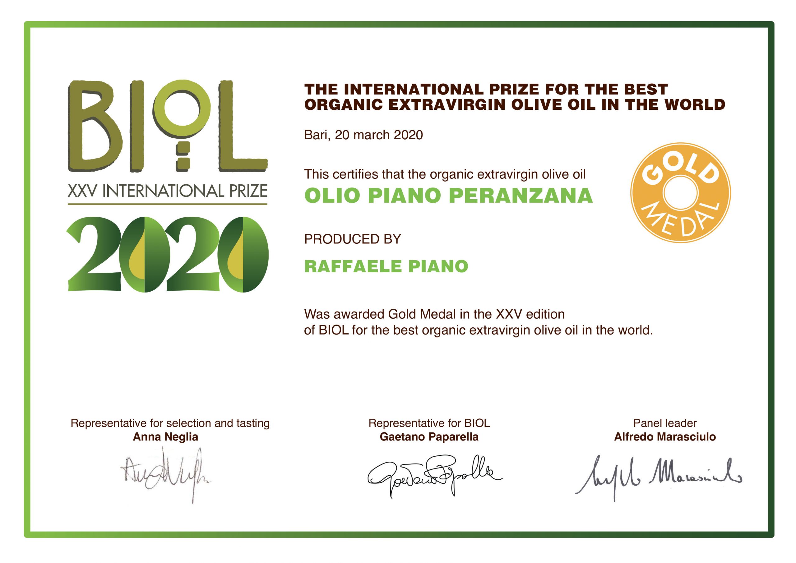 Biol 2020 OLIO PIANO