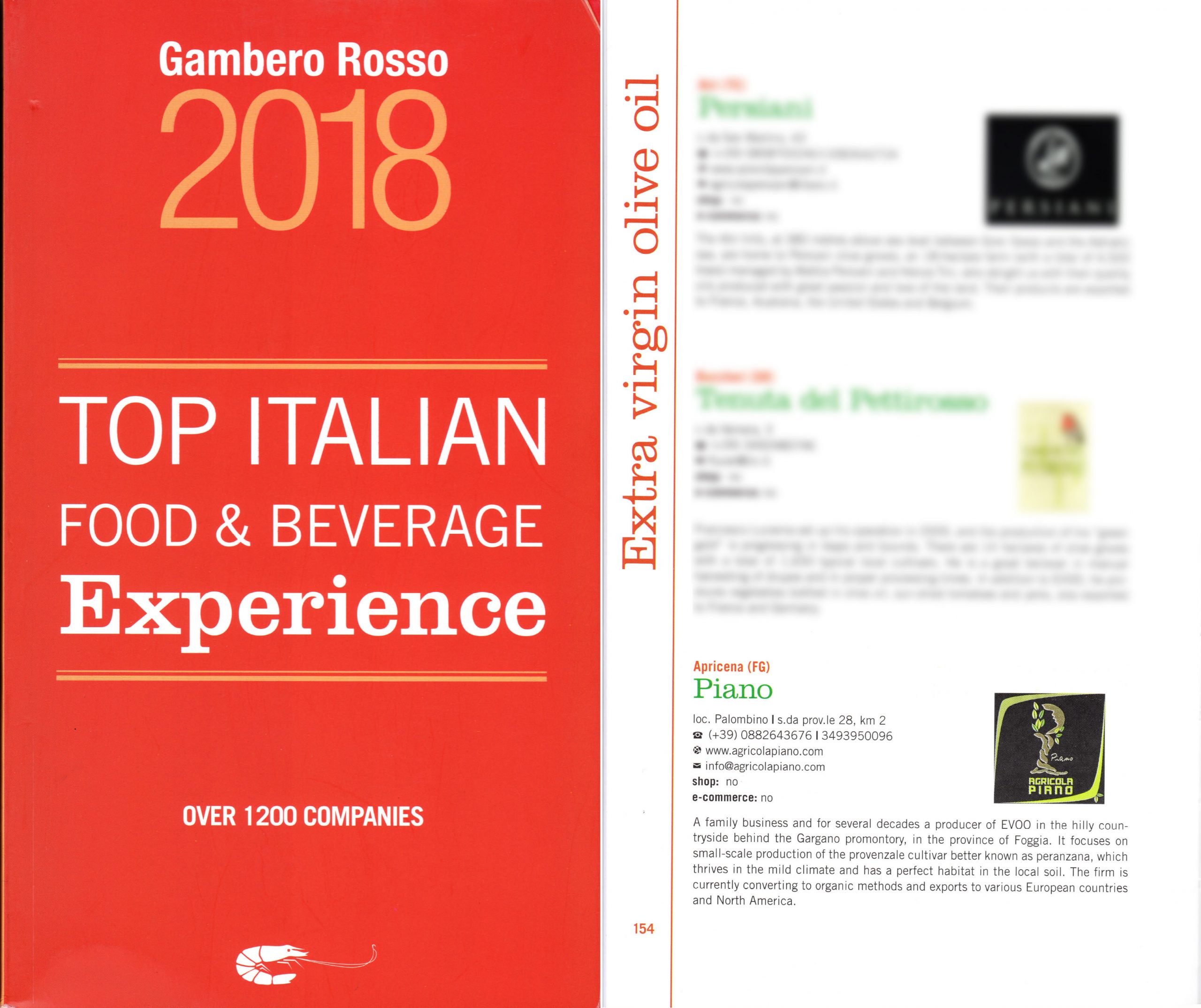 Esportare il Gusto Italiano nel Mondo attraverso Top Italian Food & Beverage experience 2018