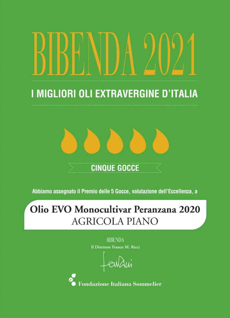 Agricola Piano: Premio 5 gocce bibenda