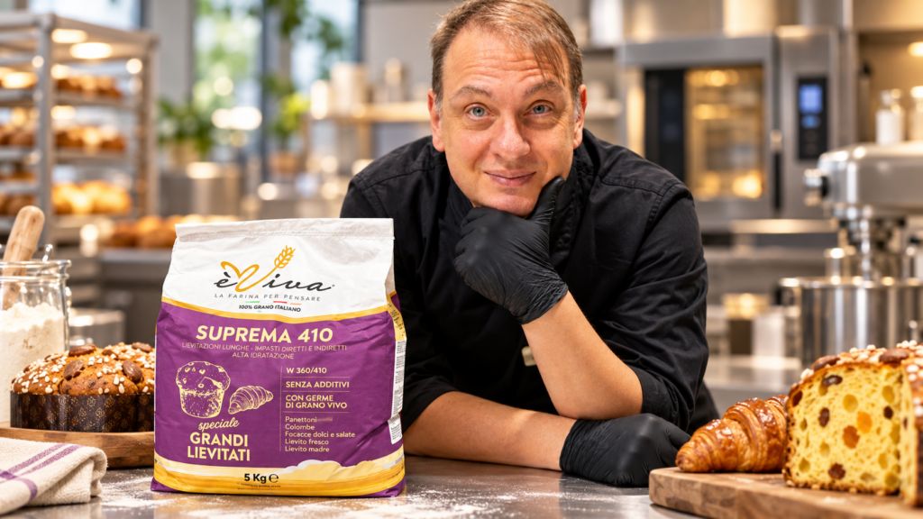 Lo chef pasticcere Ciro Chiazzolino di Lucera in laboratorio