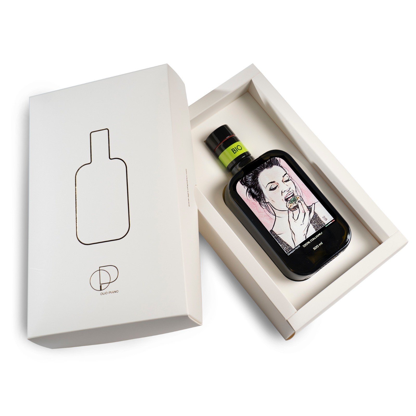 Petrilli | Confezione Regalo Olio extravergine di oliva italiano bio 500 ml - Spremuto a Freddo, Personalizzazione bottiglie