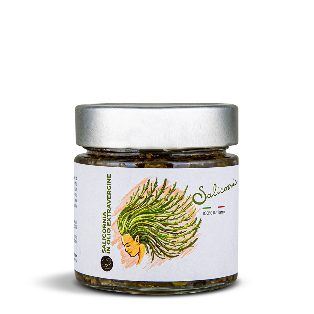 Salicornia Sott'Olio | Salicornia in olio extravergine pluripremiato 212 ml, 100% Italiana, Ricetta antica, Pronta all'Uso