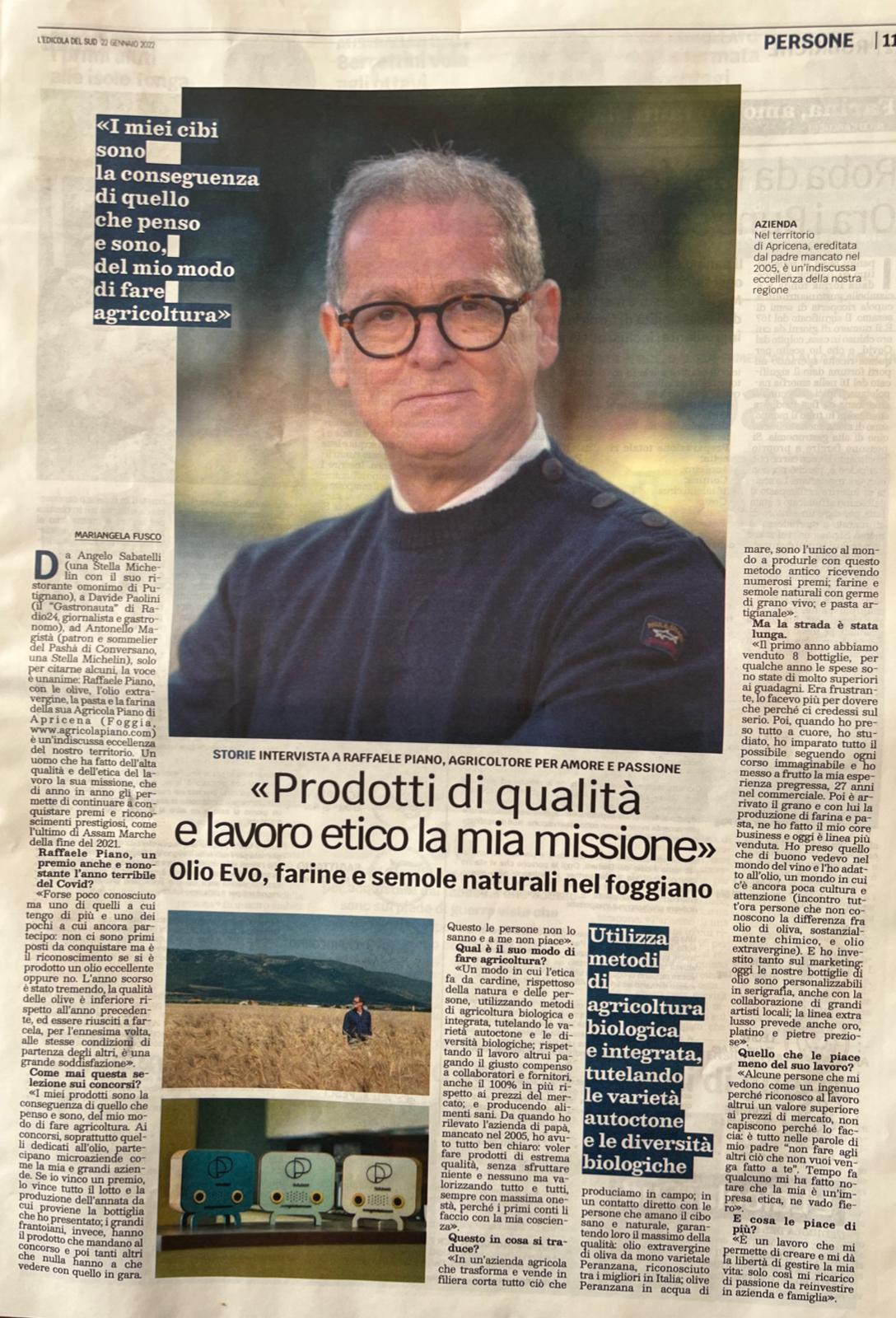 Intervista al Giornale “L’Edicola del Sud”