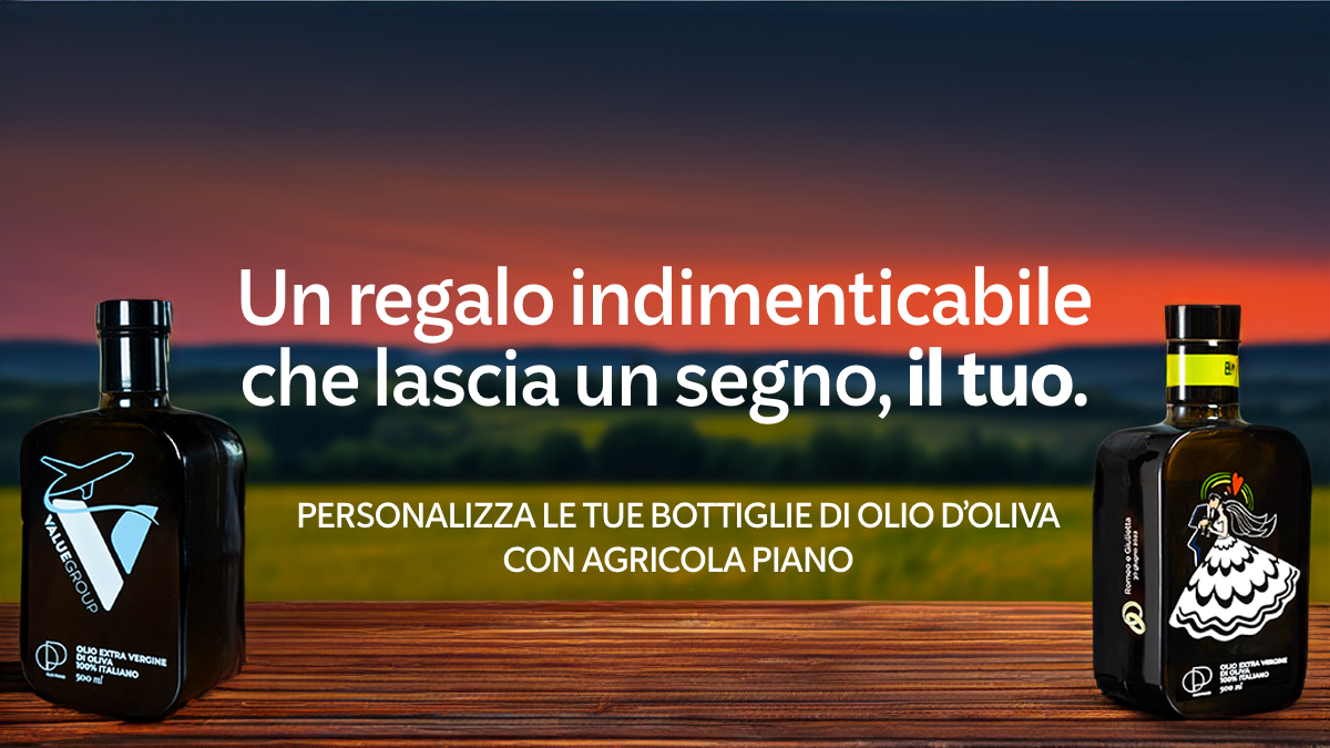 Make an Unforgettable Gift: Personalize Your Olive Oil Bottles with Agricola Piano Make an Unforgettable Gift: Personalize Your Olive Oil Bottles with Agricola Piano