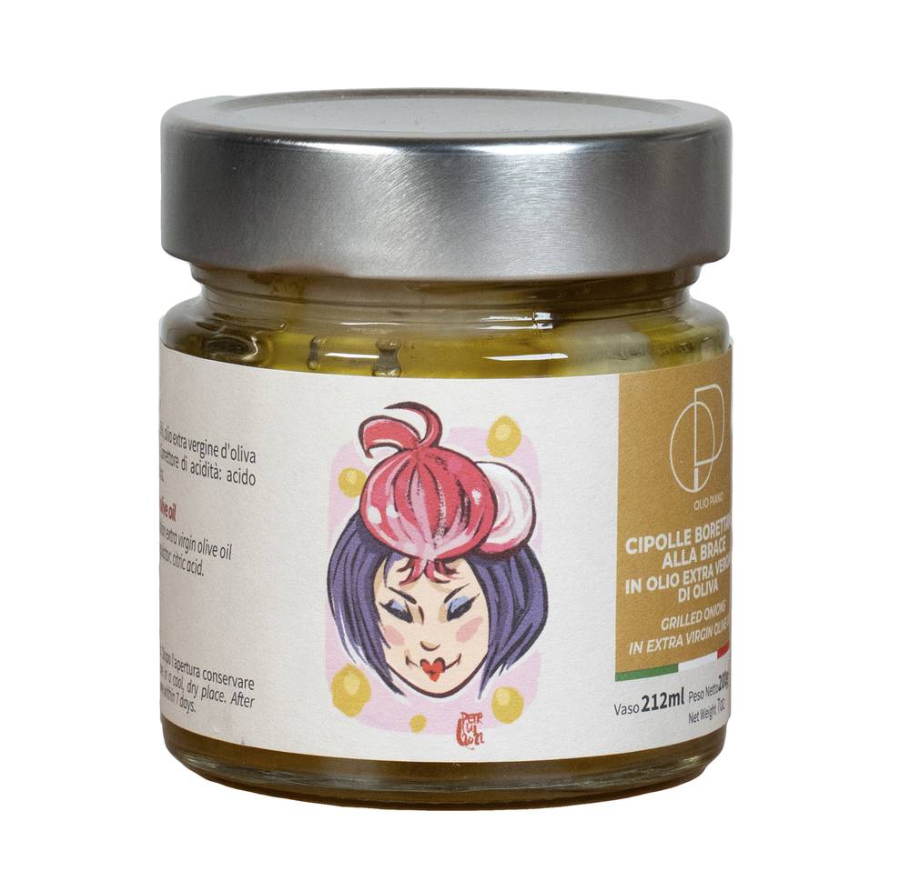 Cipolle Sott'Olio | Cipolle alla brace in olio extravergine pluripremiato, 100% Italiane, Ricetta antica, Pronte all'Uso