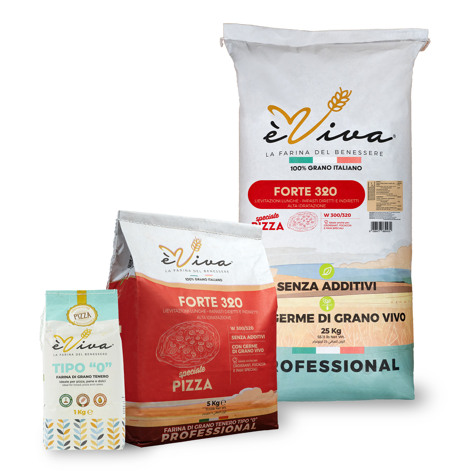 Forte 320 | Farine de Blé Tendre Type 55, Farine pour pizza, sans glyphosate, sans pesticides, sans additifs, avec germe