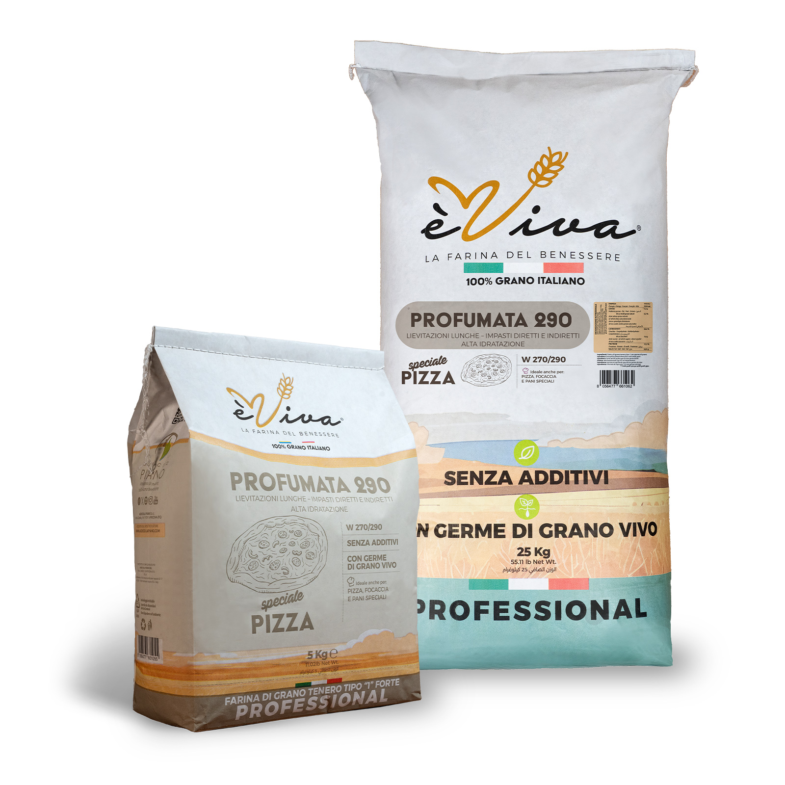 Profumata 290 | Farine de Blé Tendre Type 65 Fort, Farine pour Pizza, sans glyphosate, sans pesticides, sans additifs