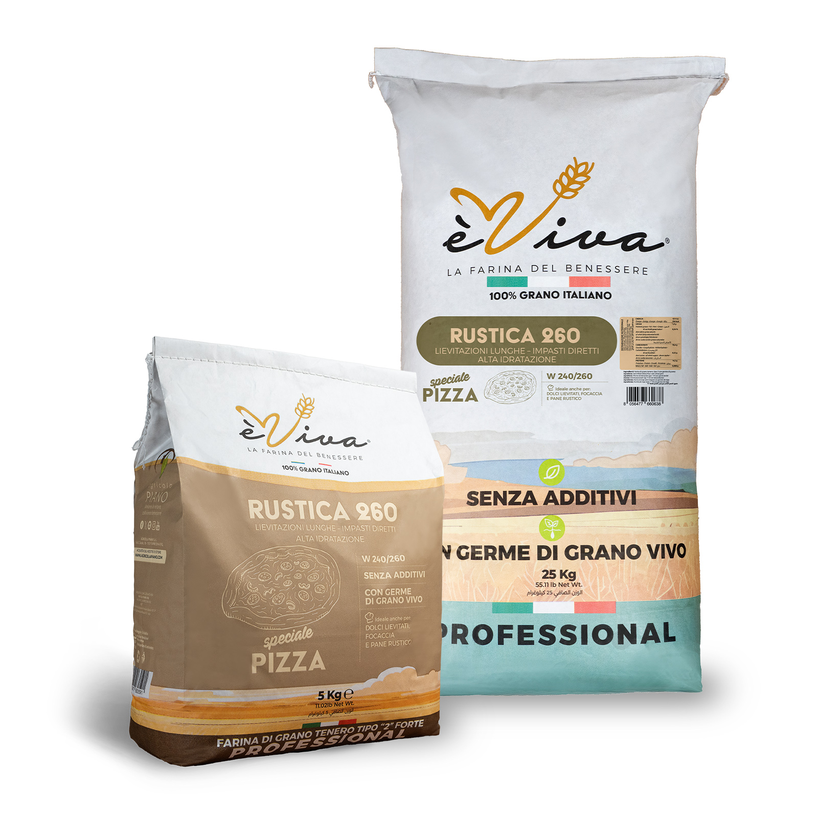 Rustica 260 | Farine de Blé Tendre Type 110 Fort, Farine pour Pizza, sans glyphosate, sans pesticides, sans additifs