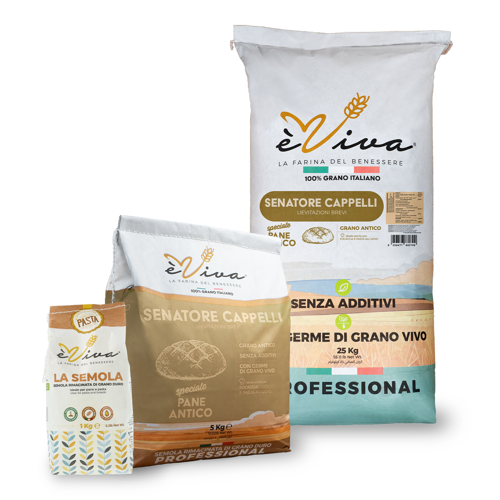 Senatore Cappelli | Semoule remoulue de blé dur ancien, sans glyphosate, sans pesticides, sans additifs, avec le germe