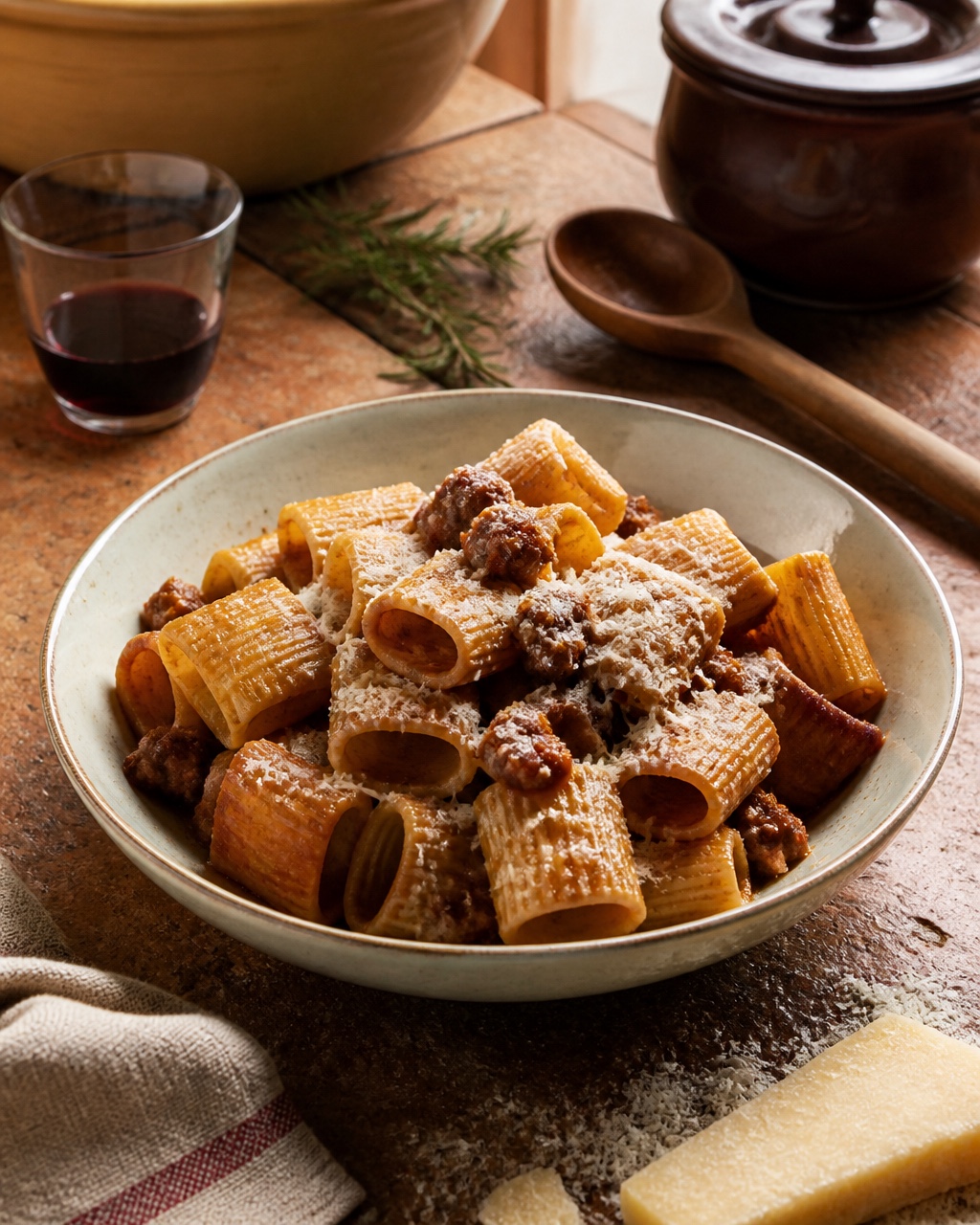 Paccheri rigati with lamb ragù